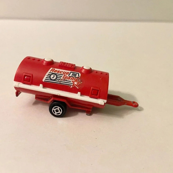 Vintage Majorette France Rescue Team Oil Tank Hauler Trailer - Picture 12 of 12